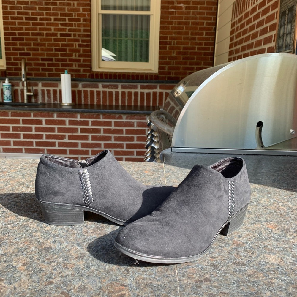 Black suede shoes